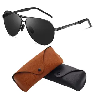 النظارات الشمسية أعلى جودة الطيران زجاج عدسة العلامة التجارية مصمم الرجال النساء نظارات شمسية أزياء خمر النظارات الشمسية مع مربع