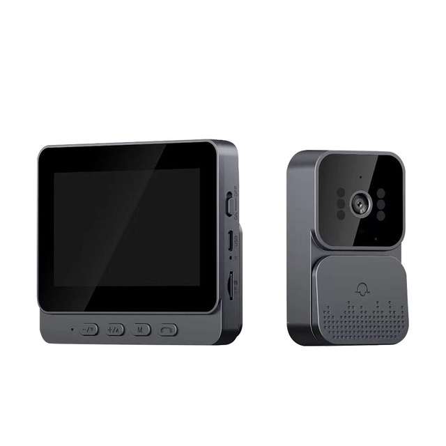 HD Footage Smart Video Doorbell 4.3"IPS Display Wireless Internet 70°viewing Angle Real Time Monitoring Night Vision Give Safe