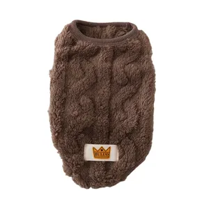 Maglione lavorato a maglia per cani morbido in pile abbigliamento per animali domestici Costume per gatti maglione classico cucciolo di cane inverno