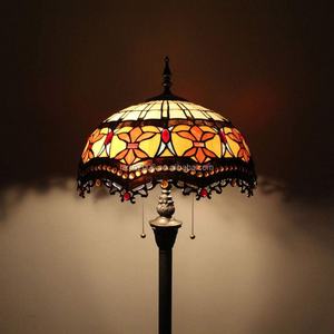 Lámpara de Pie de Vidrio Estilo Barroco Moderno de 16 Pulgadas, LED Regulable, Luz Blanca Cálida, Base E27, Alto CRI 80, Garantía de 2 Años, 50,000 - Product Image 2