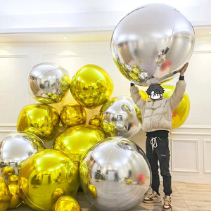 Tùy Chỉnh 4D Hình Cầu Lá Khổng Lồ Lớn Bóng 70 Inch Nhôm Kim Loại Globos Lá Tròn Bóng Cho Đảng Trang Trí - Product Image 3