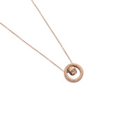 Collier pendentif en cristal avec chiffres romains pour femmes, or rose, bijoux géométriques minimalistes