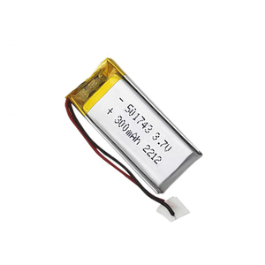 แบตเตอรี่ลิเธียมโพลิเมอร์แบบชาร์จได้ 501743 3.7V 300mAh - Product Image 2