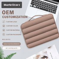 Housse pour ordinateur portable rembourrée, personnalisable avec logo OEM, avec poignée et poche avant pour ordinateur portable de 13, 14, 15 et 16 pouces