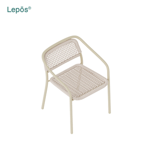 Venta directa del fabricante Silla de asiento de cuerda transpirable de aluminio Patio Jardín Silla de comedor al aire libre para uso comercial de exportación global - Product Image 1