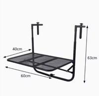 Table suspendue en métal pliable pour balcon de maison, nouvelle conception, vente en gros, pour plantes en pot