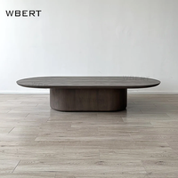WBERT Table basse moderne de luxe en chêne Mulholland Plinth Design pour la maison de vie Hôtel Villa Style américain Bois massif