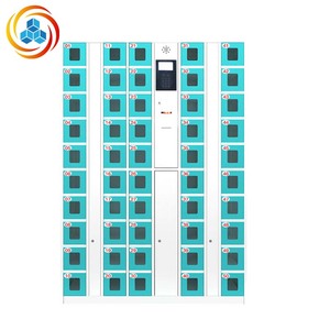 ตู้ล็อกเกอร์ชาร์จโทรศัพท์มือถือแบบเคลื่อนย้ายได้ 50 ช่อง ผลิตจากเหล็ก กันน้ำ ทนทาน เป็นมิตรกับสิ่งแวดล้อม ป้องกันสภาพอากาศ พร้อมระบบล็อคแบบรหัส/แบบรหัสผสม/แบบอิเล็กทรอนิกส์ - Product Image 3