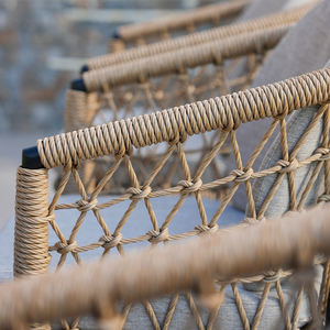 Muebles de exterior de estilo francés Marco de aluminio Nueva Silla de comedor de jardín de ratán Cafe bar - Product Image 4