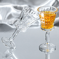 Verre à shot de luxe transparent personnalisé avec logo, design créatif, capacité 42 ml, pour cocktails et vins, vente en gros