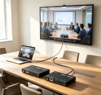 4K30 HDMI-Extender über Cat5e Cat6 70m 10,2Gbps mit Bidirektionalem IR RS-232 und POC für HDBaseT