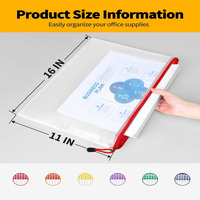 Vente chaude, pochette à crayons personnalisée avec logo, format A3 A4, pochette en PVC avec fermeture éclair, dossier de documents
