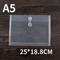 Pochettes en plastique PP avec fermeture Velcro A4/A5/A6/A8, imperméables, pour l'école, le bureau, dossier polyvalent, porte-documents importants, reçus, factures