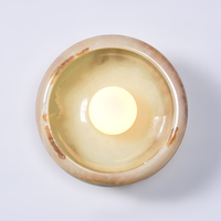 Moderne Luxus-Wandleuchte aus Naturjade, handgeschnitzt, LED, dimmbar, für Zuhause und Hotelinterieur, OEM/ODM unterstützt, 2 Jahre Garantie