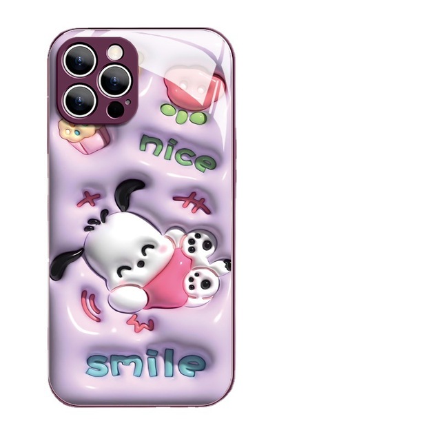 Couples Cartoon Dog PC Shockproof & Waterproof European and American Fashion Mobile Phone Case Protection Cover