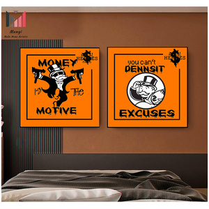 Graffiti Carton money Series Wall Art imágenes e impresiones Make Money pop Art posters lienzo pintura para la decoración <span class=keywords><strong>de</strong></span> la habitación <span class=keywords><strong>de</strong></span> la oficina en el hogar - Product Image 2