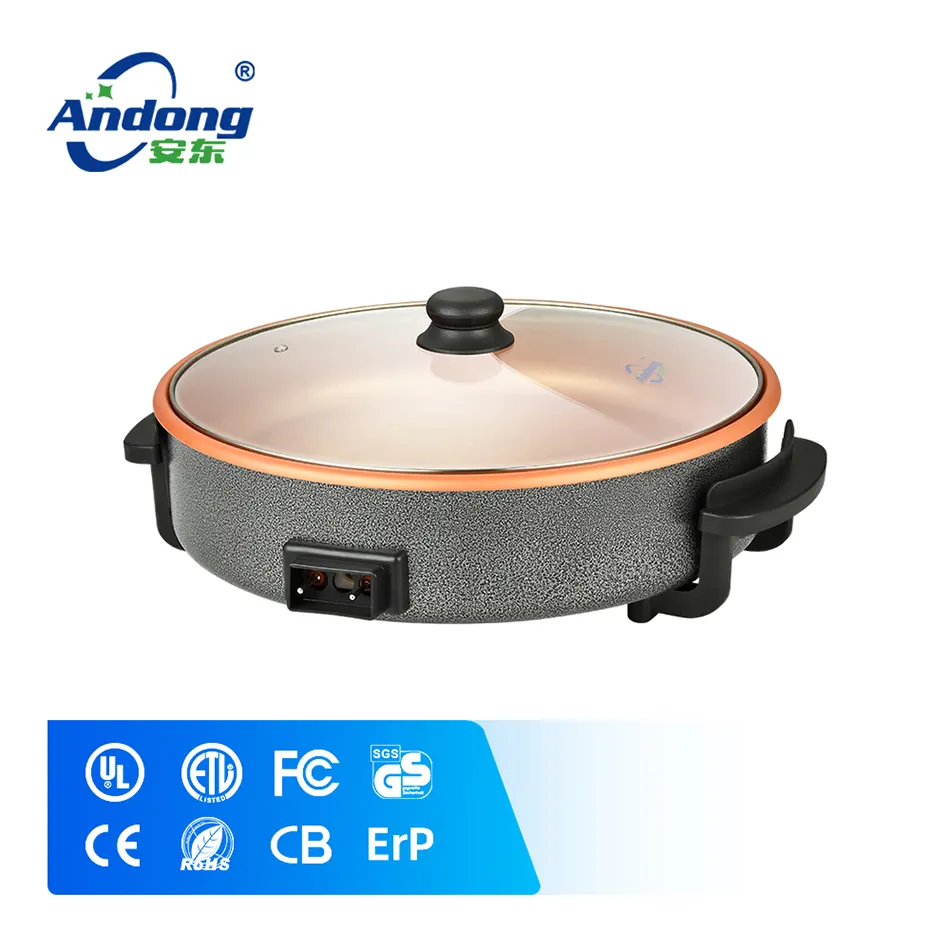 Andong 7cm depth kitchen appliances electric pan with non stick coating for cooking