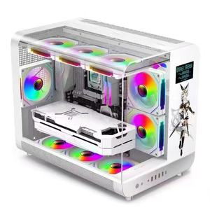 Gabinete de <span class=keywords><strong>PC</strong></span> LY, Mejores Ventas, Pantalla LCD, <span class=keywords><strong>Cristal</strong></span> Templado, Ventiladores Personalizados <span class=keywords><strong>con</strong></span> Arcoíris, Micro ATX, <span class=keywords><strong>Cristal</strong></span> Templado, SPCC, para Juegos - Product Image 5