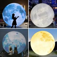 Modelo lunar inflável com lua brilhante, coelho Chang'e, modelo grande do Yutu, modelo de astronauta, shopping center, área externa