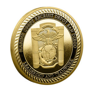 库存金银镀金金属工艺品纪念币训练基地主题纪念币团队精神收藏币 - Product Image 3