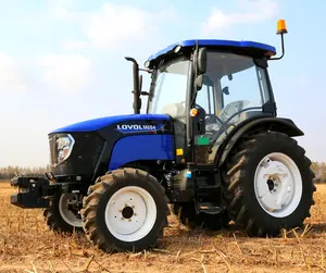 wheel tractors lovol M504 50hp 4x4wd small mini compact agricultural farm machinery equipment with front loader