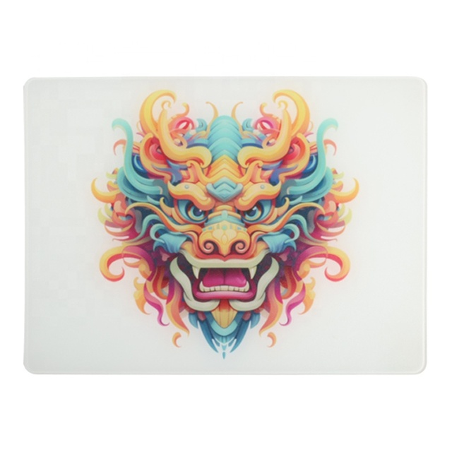 Glass Gaming Mouse Pad Custom Transparent Glass Keyboard Pad Ergonomic Glass Factory PC Anime Mouse Pad Play Mat for Office Home