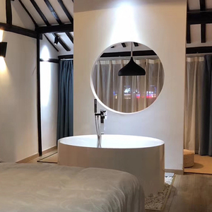 Thanh Lịch Nhà Sử Dụng Phòng Tắm Rửa Tap Bồn Tắm Đơn Lập Lucite Acrylic Lớn Vòng Cổ Bồn Tắm Với Facute - Product Image 4