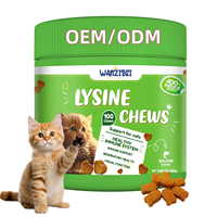 Supplément OEM/ODM pour chat, lysine à mâcher pour chat, soutien du système immunitaire et lysine à double résistance, offre d'échantillons gratuits