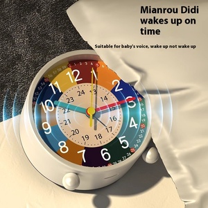 Reloj Despertador Creativo de Cuarzo para Estudiantes y Niños, Diseño Moderno LED de Escritorio, Reloj Despertador Pequeño de Metal con Dibujos Animados para Educación Temprana - Product Image 4