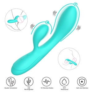 WINYI venta al por mayor de doble vibrador clítoris punto <span class=keywords><strong>G</strong></span> estimulador sexo conejo vibrador juguetes sexuales para la mujer - Product Image 2