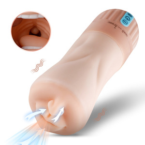 <span class=keywords><strong>Masturbator</strong></span> Pria Getar Bentuk Senter, Vagina Asli, <span class=keywords><strong>Cup</strong></span> Masturbasi Oral, Mainan Seks Vagina untuk Pria Dewasa - Product Image 1
