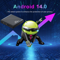 TV Box Android 14 ATV PRO 8K, 2GB de RAM, 16GB de Almacenamiento, Procesador de Cuatro Núcleos, WiFi 5.0, 4G/5G, Control Remoto por Voz