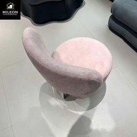 Tabouret de coiffeuse pivotant de style italien, modèle design nordique, chaise de maquillage pivotante créative avec dossier (Nouvel Arrivage)