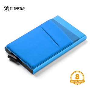 TILONSTAR TVC104 Compact Aluminum Wallet With Exterior Card &Money Cloth Pocket Credit Card Holder Pop up Wallet - Product Image 4