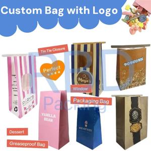 Sacchetti Personalizzati per Pasticceria con Finestra e Chiusura a Linguetta, Buste per Caramelle, Confezioni per Cioccolato, Sacchetti Regalo, Buste per Biscotti, <span class=keywords><strong>Dolci</strong></span> e Dessert - Product Image 3