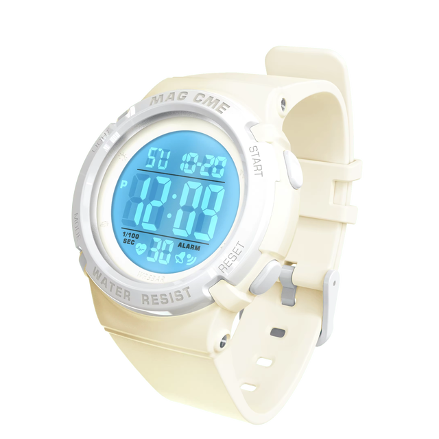 Stylish Luxury Sport Digital LED Watch for Girls New Design with Luminous LCD Movement 5ATM Waterproof Feature