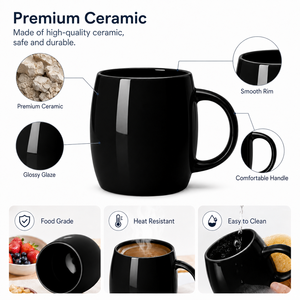 Taza de Cerámica de 11 oz con Logotipo Personalizado, Taza de Café Premium con Acabado Brillante y Asa, para Regalo Promocional - Product Image 4