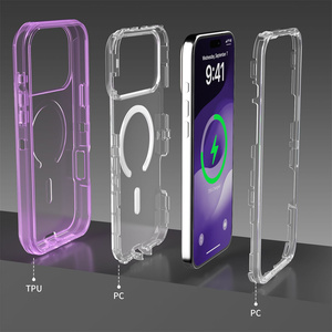 ผู้ผลิตเคสโทรศัพท์แบบ 360 องศา ป้องกันแรงกระแทก สำหรับ <span class=keywords><strong>iPhone</strong></span> 12 <span class=keywords><strong>13</strong></span> 14 15 16 17 Pro Max <span class=keywords><strong>เคส</strong></span>ใสแบบหนา ป้องกันรอยเหลือง - Product Image 5