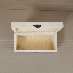 Boîte de rangement en bois massif rectangulaire de 6 cm de hauteur, boîte à bijoux pour badges et médailles, sur mesure, vente directe d'usine - Product Image 1