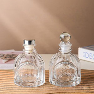 50ml 100ml 150ml 250ml Wholesale High Quality Luxury Flint Ger Shape Aroma <b>Reed</b> <b>Diffuser</b> Glass Bottle with Glass Top - Product Image 4