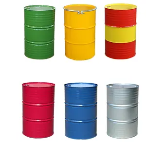 Bán buôn tùy biến hỗ trợ an toàn công nghiệp 45 50 55 gallon hóa chất gi thùng dầu thép không gỉ trống