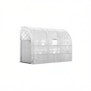 Serre de jardin en polycarbonate avec structure en aluminium 6ft x 8ft pour la culture de plantes en extérieur - Product Image 1
