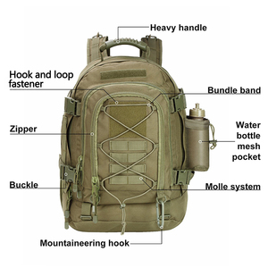 Large Expandable 40-64L Tactical <b>Backpack</b> Outdoor 3 Day Survival Molle <b>Backpack</b> Durable Hiking Camping <b>Backpack</b> - Product Image 4