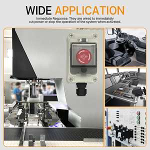 Caja de interruptor de botón de apagado de emergencia 8A 250V impermeable 1NO 1NC botón de parada con cubierta protectora transparente - Product Image 6