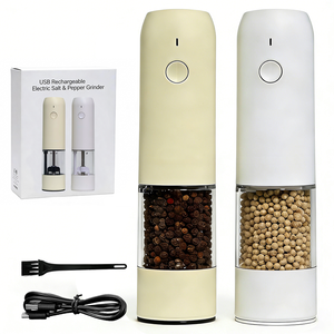 Molinillos de Pimienta Avanzados con Funcionamiento Manos Libres, Juego de Sal y Pimienta Recargable para Mesa de Comedor - Product Image 1