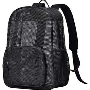 Sac à dos scolaire unisexe tendance géométrique en maille imperméable robuste avec fermeture éclair pour les voyages d'affaires – Grande Vente - Product Image 1