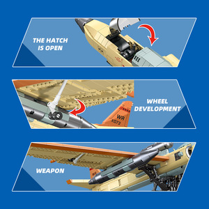JIESTAR JJ9097 1363 Piezas Serie de Aviones U-2, Bloques de Construcción de Modelo de Avión, Juguete Educativo Técnico, Regalo Festivo - Product Image 5