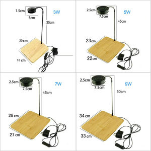 Lámpara <span class=keywords><strong>de</strong></span> Cultivo para Plantas <span class=keywords><strong>de</strong></span> 5W 7W 9W con Temporizador y Enchufe USB, <span class=keywords><strong>Luz</strong></span> Blanca Fría <span class=keywords><strong>de</strong></span> 6000K, Base <span class=keywords><strong>de</strong></span> Bambú, Lámpara LED Regulable para Acuario y Pecera - Product Image 5