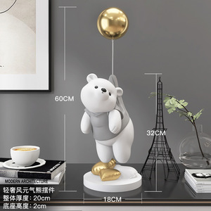 ของตกแต่งห้องนั่งเล่นรูปหมีสุดสร้างสรรค์ ของตกแต่งบ้าน ของประดับตกแต่งตู้วางทีวี ของขวัญแต่งงาน ของขวัญขึ้นบ้านใหม่ - Product Image 3