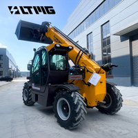Chariot télescopique compact 4x4 LTMG EPA Euro 5 avec moteur Euro 5, capacité de 3 tonnes, 3,5 tonnes, 4 tonnes, 5 tonnes, flèche télescopique de 7m, 10m, 14m, 18m, avec benne